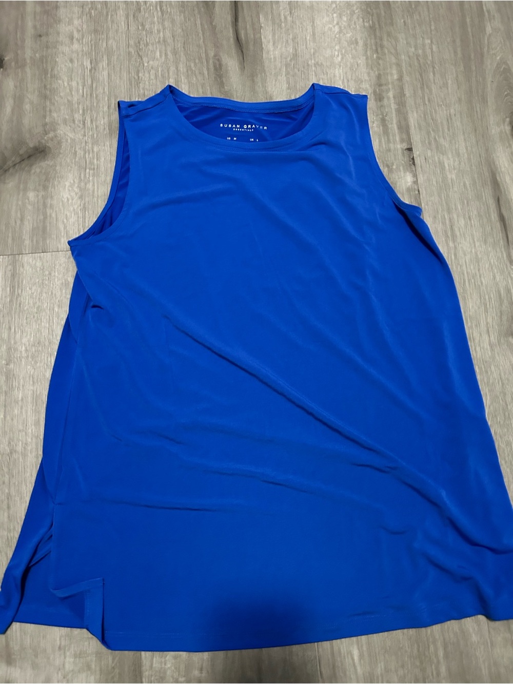 Susan Graver Sleeveless Knit Tank in Royal Blue, Brand New size M - Picture 3 of 6